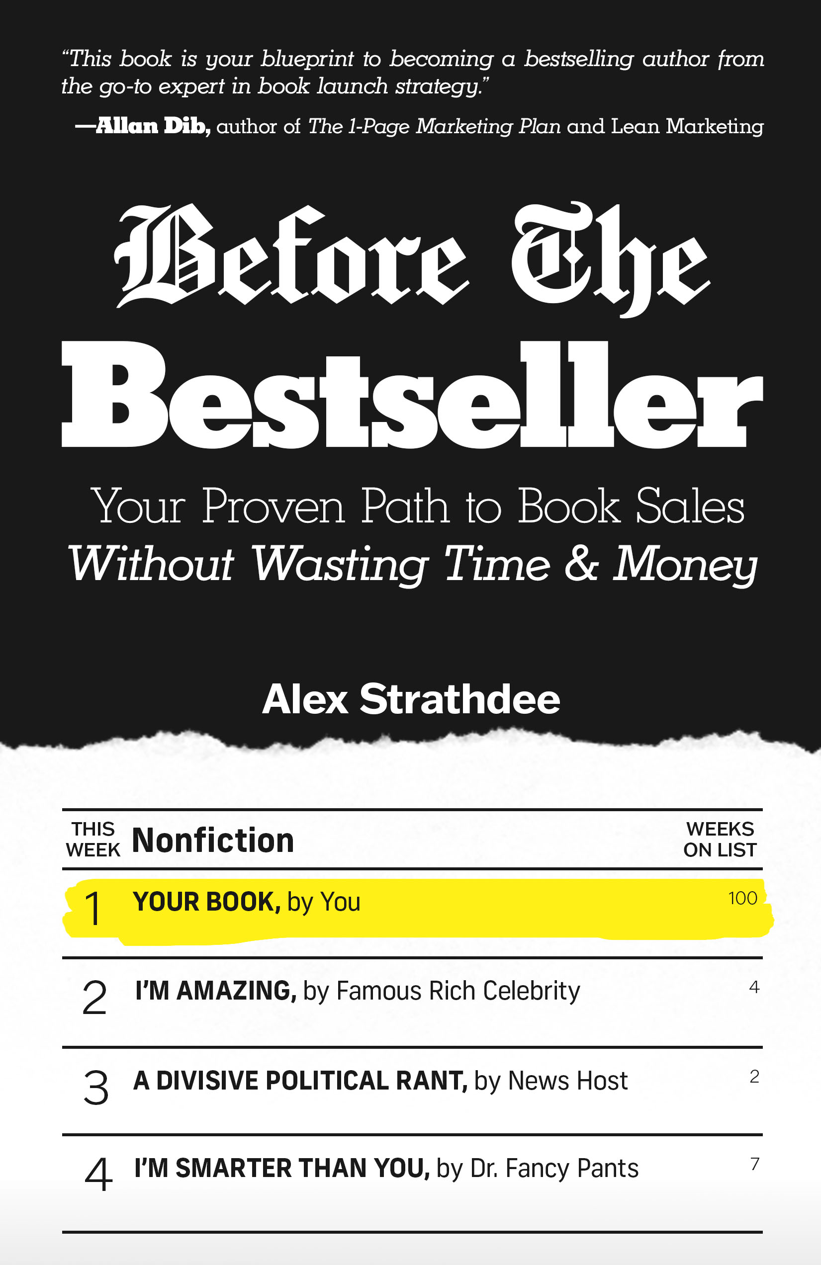 Before the Bestseller by Alex Strathdee